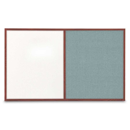 United Visual Products Enclosed Corkboard, 3 Door, 96"x48", 4" Fra UV3406-BLACK-BLACK